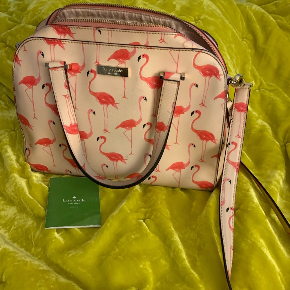 Pink flamingo Kate Spade purse